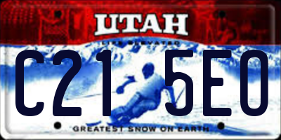 UT license plate C215EO