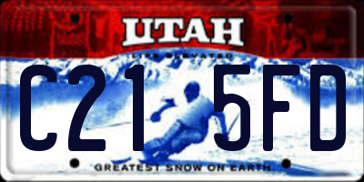 UT license plate C215FD