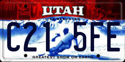UT license plate C215FE