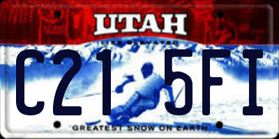 UT license plate C215FI
