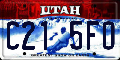 UT license plate C215FO