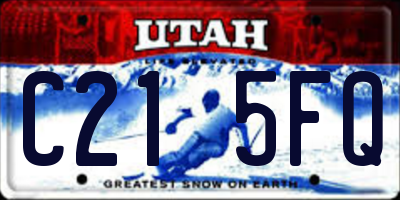 UT license plate C215FQ