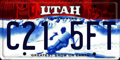 UT license plate C215FT