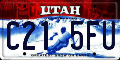 UT license plate C215FU