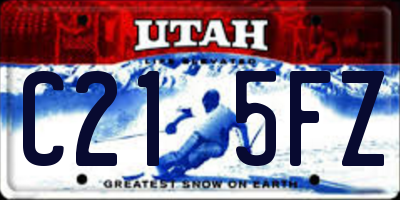 UT license plate C215FZ