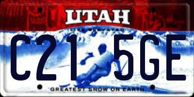 UT license plate C215GE