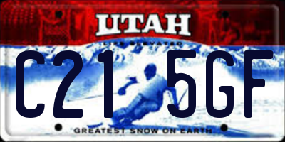 UT license plate C215GF