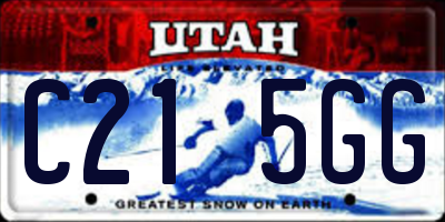 UT license plate C215GG