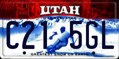 UT license plate C215GL