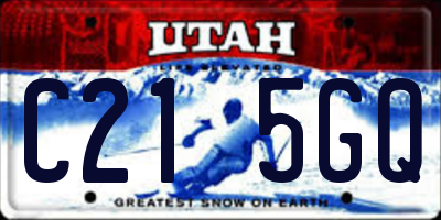UT license plate C215GQ
