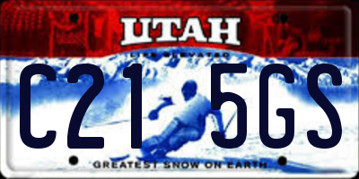 UT license plate C215GS