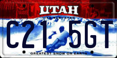 UT license plate C215GT