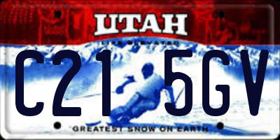 UT license plate C215GV