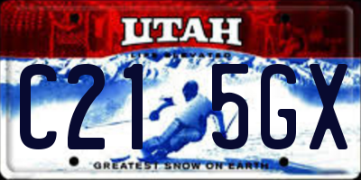 UT license plate C215GX