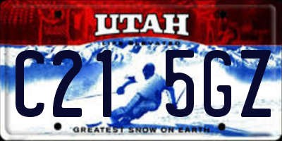 UT license plate C215GZ