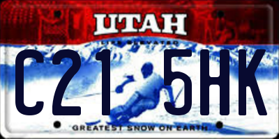 UT license plate C215HK