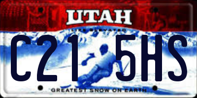 UT license plate C215HS