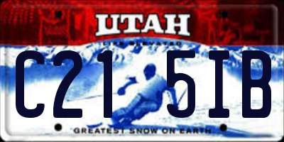 UT license plate C215IB