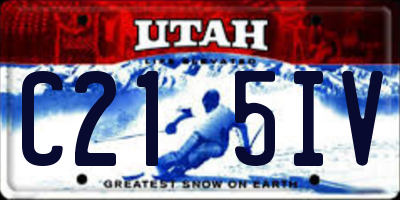 UT license plate C215IV