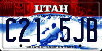 UT license plate C215JB