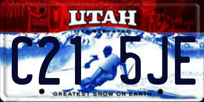 UT license plate C215JE