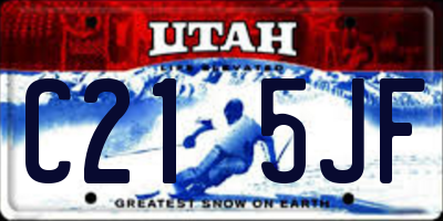 UT license plate C215JF