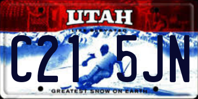 UT license plate C215JN