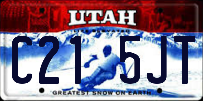 UT license plate C215JT