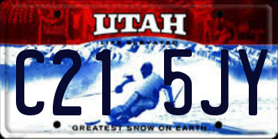 UT license plate C215JY