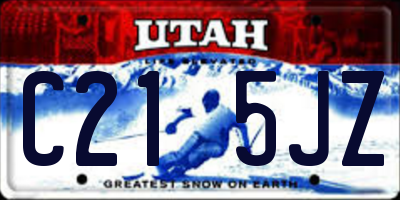UT license plate C215JZ