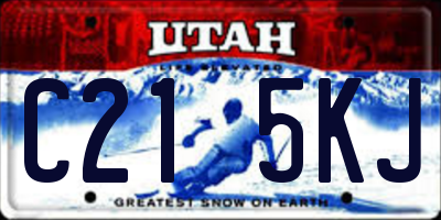 UT license plate C215KJ
