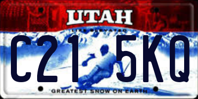 UT license plate C215KQ