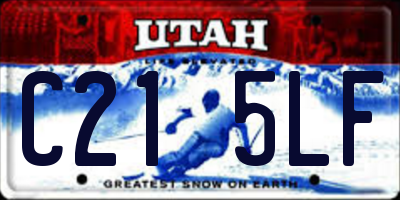 UT license plate C215LF