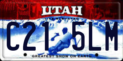 UT license plate C215LM