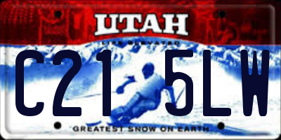 UT license plate C215LW