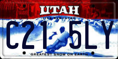 UT license plate C215LY