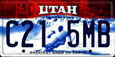 UT license plate C215MB