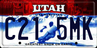UT license plate C215MK