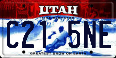 UT license plate C215NE