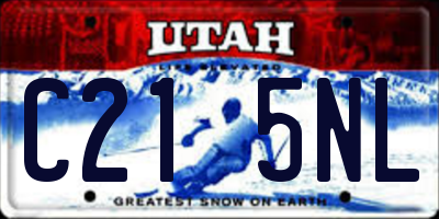 UT license plate C215NL