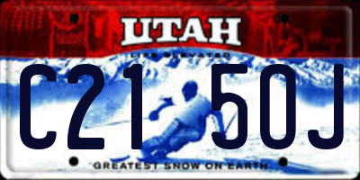 UT license plate C215OJ