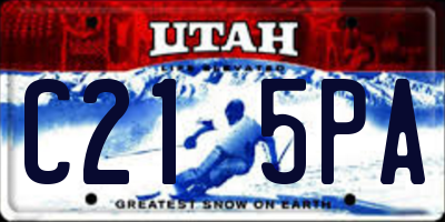 UT license plate C215PA