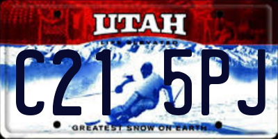 UT license plate C215PJ