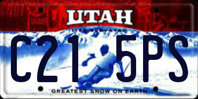 UT license plate C215PS