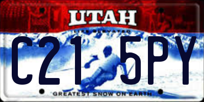 UT license plate C215PY