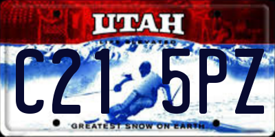 UT license plate C215PZ