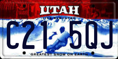 UT license plate C215QJ