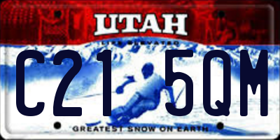 UT license plate C215QM