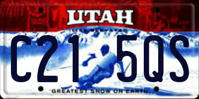 UT license plate C215QS