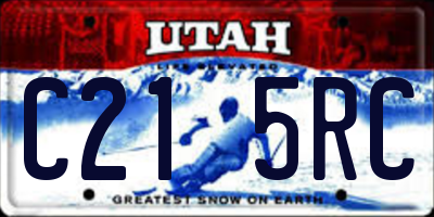 UT license plate C215RC